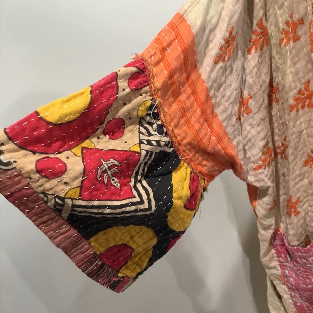 Colorful Patchwork Kimono Reversible Onesize - image 5